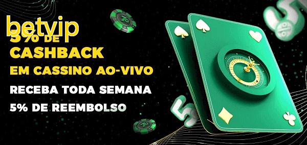 Promoções do cassino ao Vivo betvip